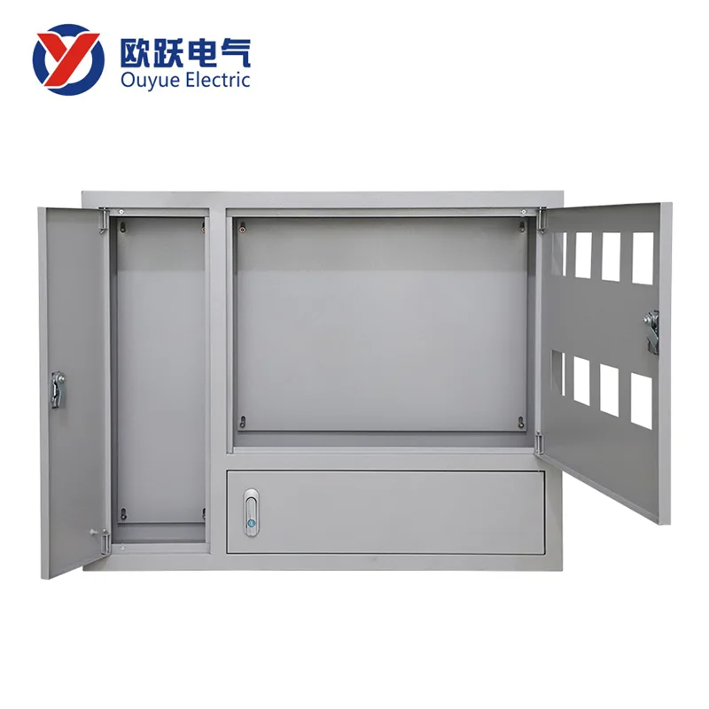 鉄製屋内隠蔽取り付け埋込型電力メーターボックス